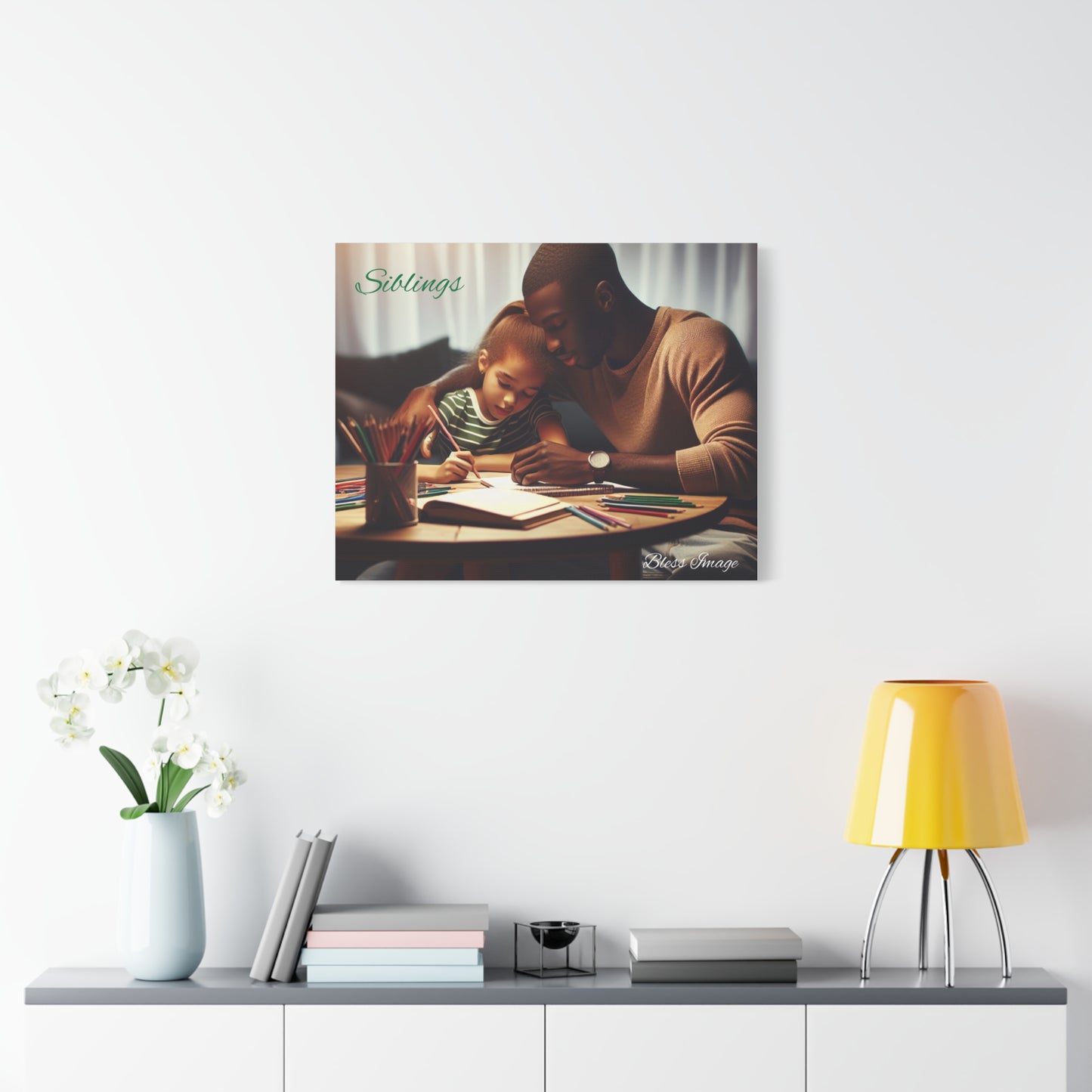 Bless Image(Siblings)Matte Canvas, 30 x 24