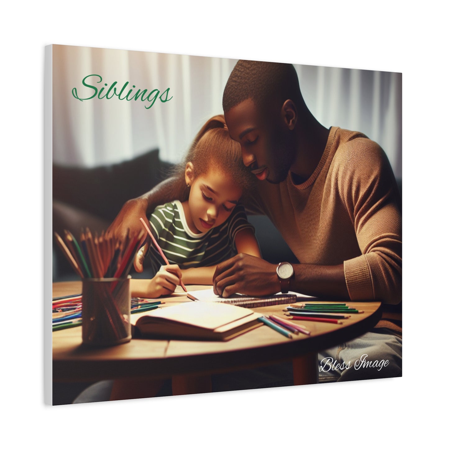 Bless Image(Siblings)Matte Canvas, 30 x 24
