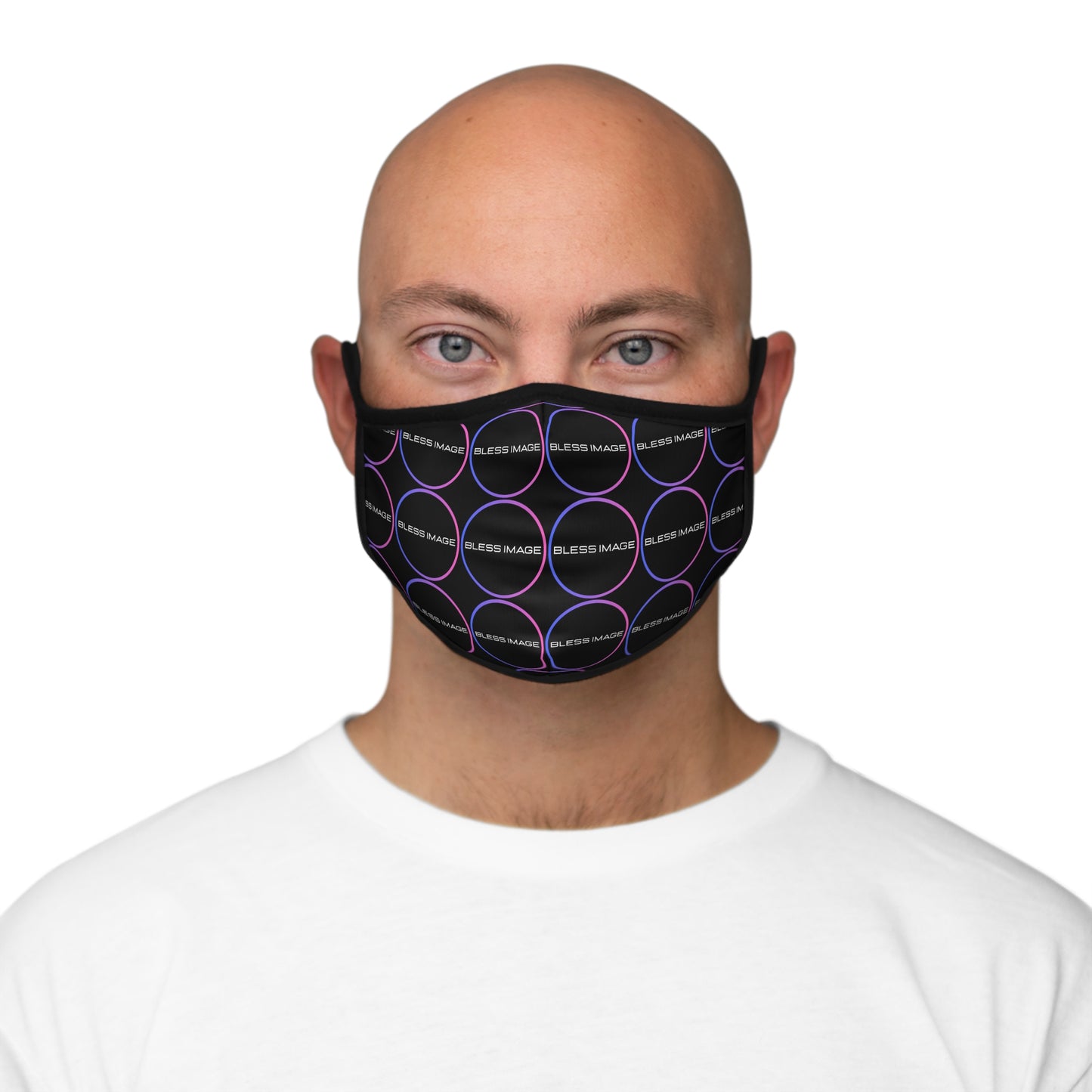 Vibrant Fitted Bless Image Face Mask