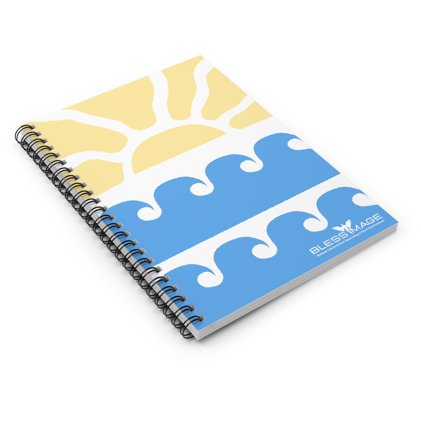 Bless Image Beach Waves Spiral Notebook