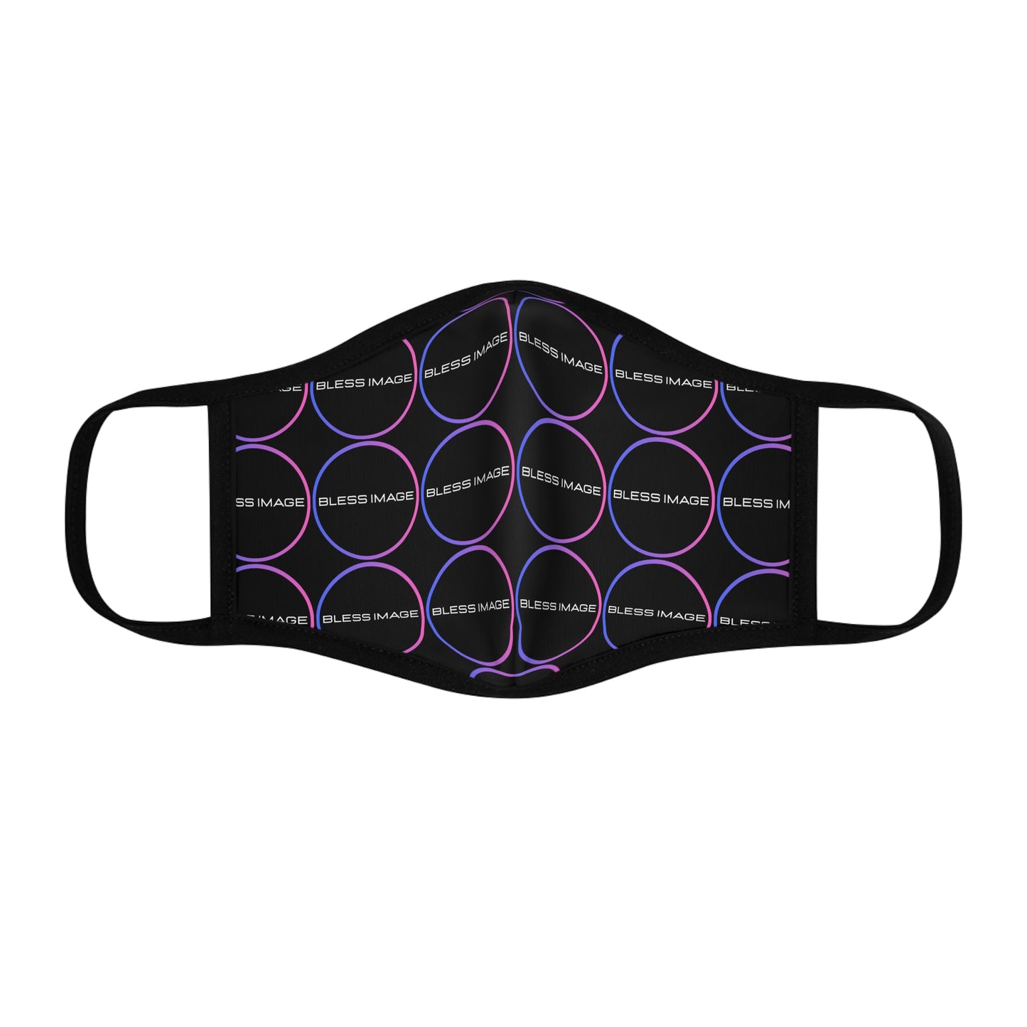 Vibrant Fitted Bless Image Face Mask