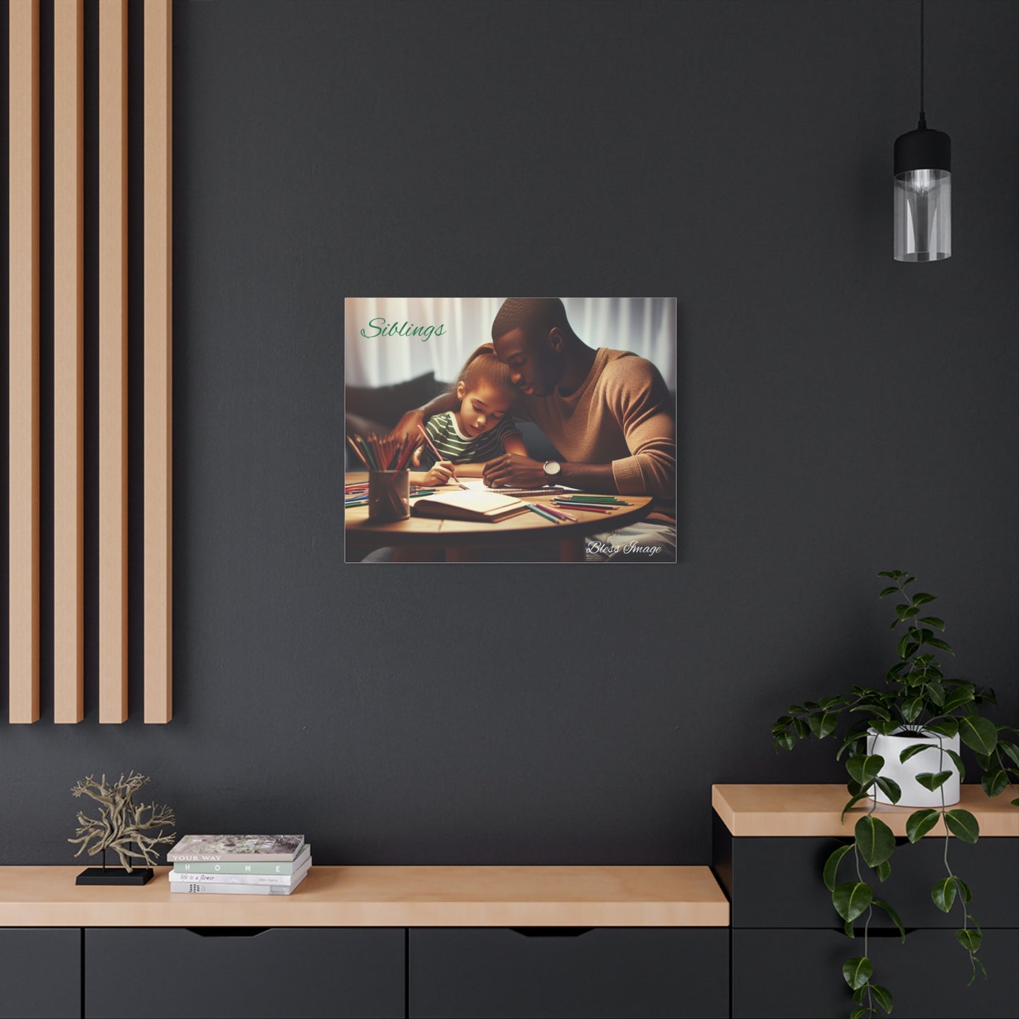Bless Image(Siblings)Matte Canvas, 30 x 24