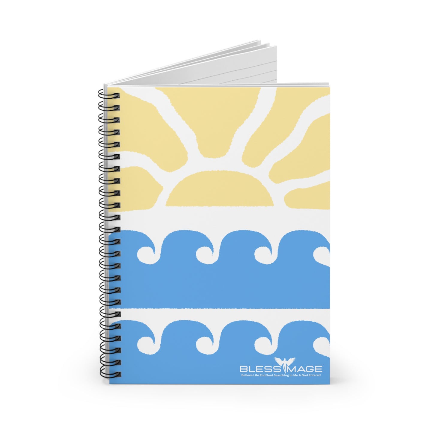 Bless Image Beach Waves Spiral Notebook