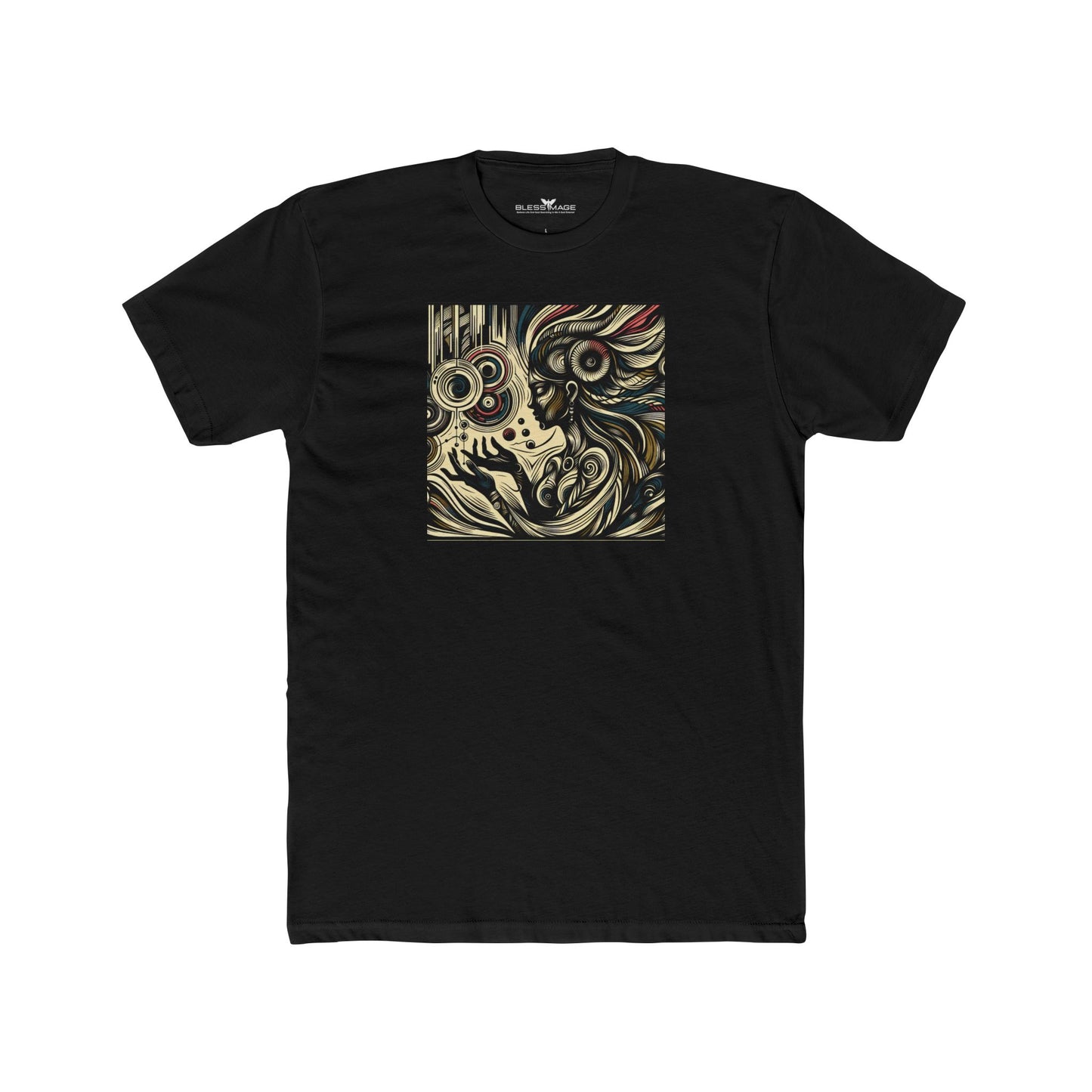 Unisex Bless Image Cotton Crew Tee