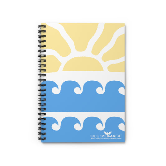 Bless Image Beach Waves Spiral Notebook