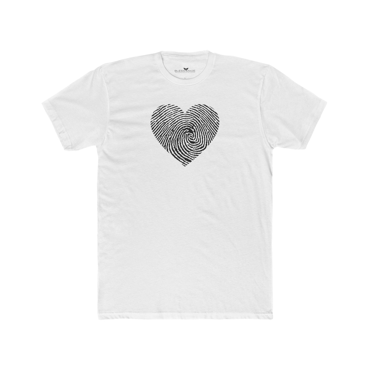 Unisex Bless Image Heart Cotton Crew Tee