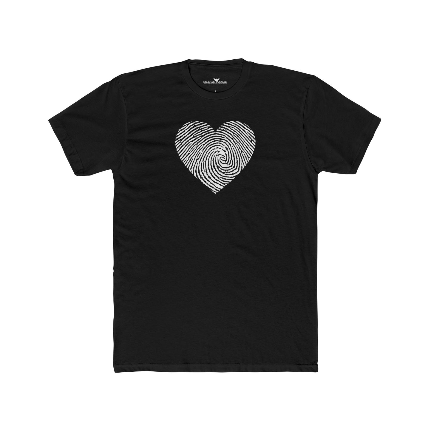 Unisex Bless Image Heart Cotton Crew Tee